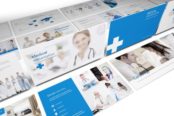 医疗健康/医院简介高端PPT幻灯片演示模板 Medical and Hospital Powerpoint Template
