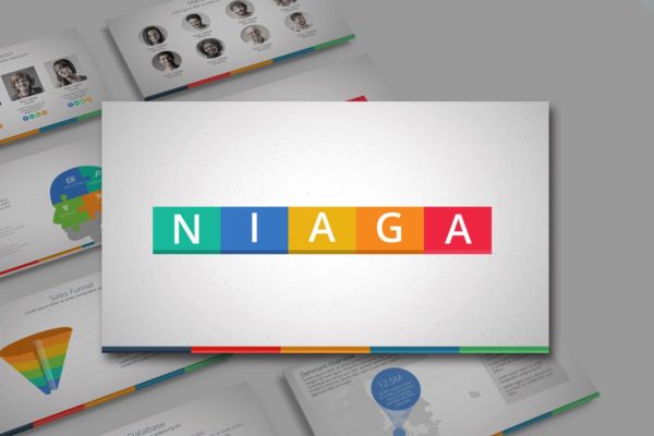 商业市场分析PPT模板 NIAGA Powerpoint Template