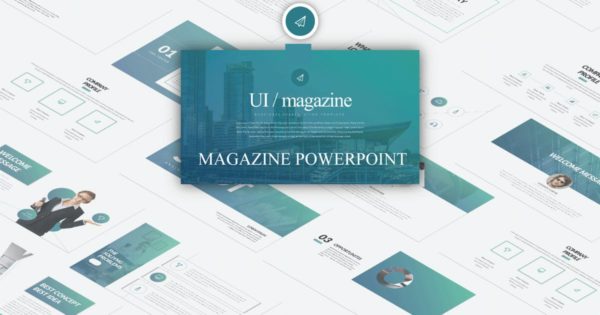 企业SWOT分析报告高端PPT幻灯片演示模板素材 Ui Magazine – Powerpoint  LS