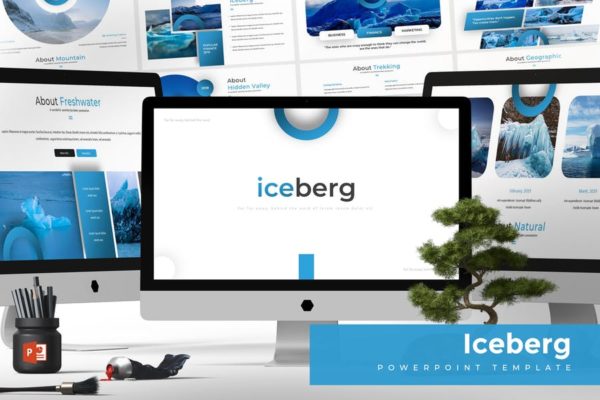 项目路演项目推广高端PPT演示模板下载 Icceberg – Powerpoint Template
