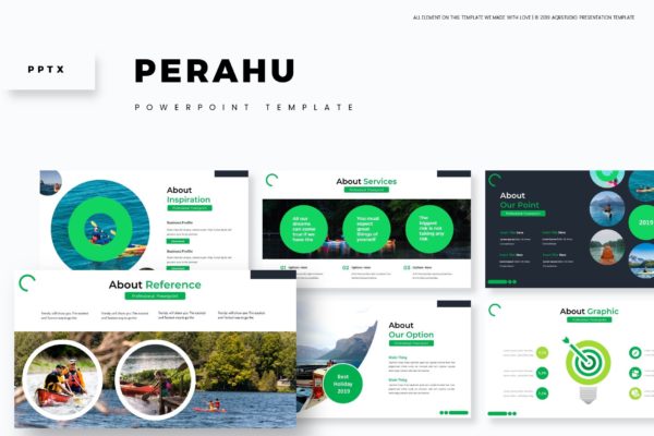 旅游度假方案策划高端PPT幻灯片演示模板 Perahu – Powerpoint Template