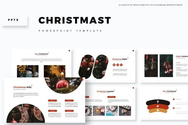 圣诞节活动方案高端PPT幻灯片演示模板 Christmas – Powerpoint Template