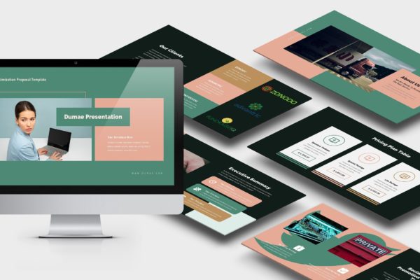 SEO优化方案项目策划书高端PPT幻灯片演示模板 Dumae : SEO Optimization Proposal Powerpoint