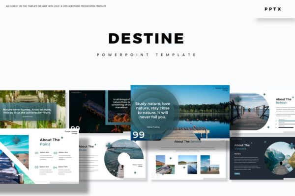 企业公司规划发展计划书高端PPT幻灯片演示模板 Destine – Powerpoint Template