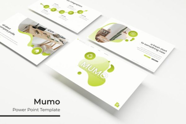 室内设计企业介绍高端PPT幻灯片演示模板 Mumo – Powerpoint Template