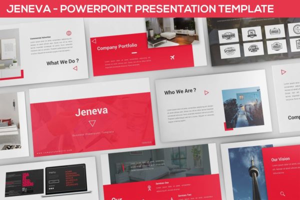 金融/建筑/融资主题PPT模板设计素材精选 Jeneva – Powerpoint Presentation Template