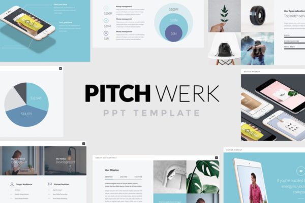 项目融资方案高端PPT幻灯片演示模板 Pitch Werk – Elegant Powerpoint Pitch Deck