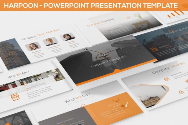 技术/创意/财务主题PPT模板设计素材精选 Harpoon – Powerpoint Presentation Template