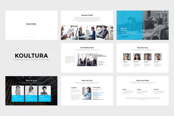 市场分析报告PPT模板设计素材精选 Koultura : Powerpoint Presentation