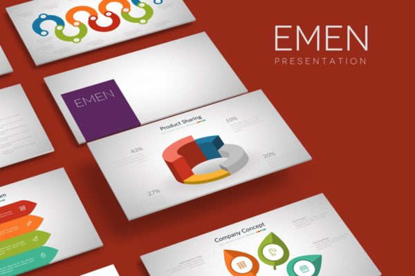 商业计划书/企业规划高端PPT幻灯片演示模板 EMEN Powerpoint Template