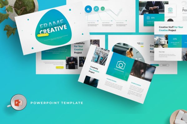 市场调研报告创意高端PPT幻灯片演示模板 Frame Creative – Powerpoint Template