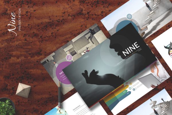 宽屏设计多行业适用解决方案PPT模板 Nine  – Powerpoint Template