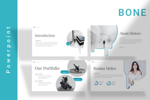 工业设计公司/工作室介绍高端PPT幻灯片演示模板 Bone Powerpoint
