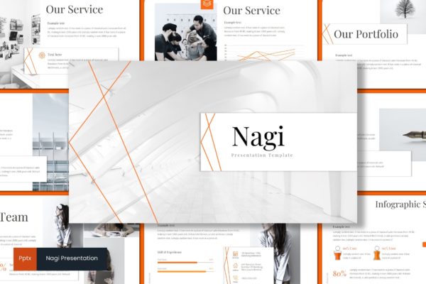 产品设计公司业务介绍高端PPT幻灯片演示模板 Nagi – Powerpoint Template