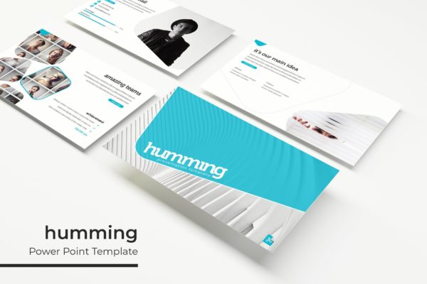 企业宣讲会演讲稿高端PPT幻灯片演示模板下载 humming – Powerpoint Template