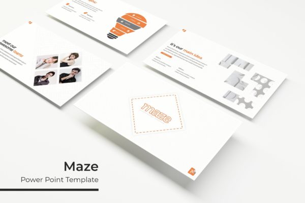 创新企业/企业团队介绍高端PPT幻灯片演示模板 Maze – Powerpoint Template