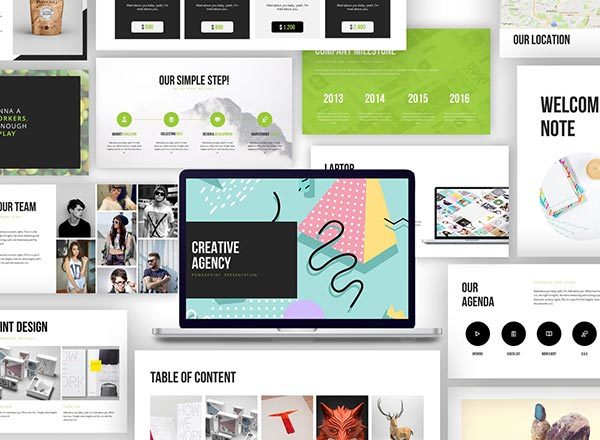 多功能的时尚创意GoogleGoogle powerpoint幻灯片演示文稿（pptx）