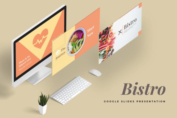 美食餐饮品牌演示Google演示文稿高端模板精选 Bistro Google Slides Presentation