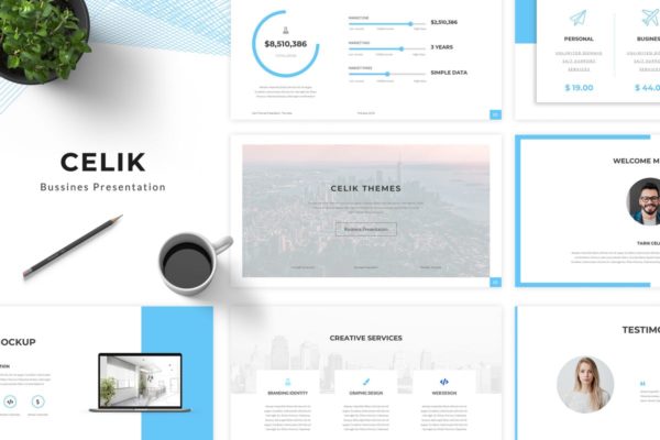 极简主义现代风格Google演示文稿高端模板精选 Celik Google Slides Template