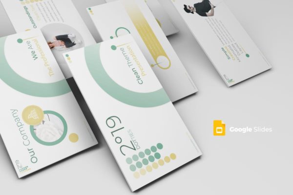 企业团队宣传演示简约风Google演示文稿高端模板精选 2019 Dotties – Google Slides Template