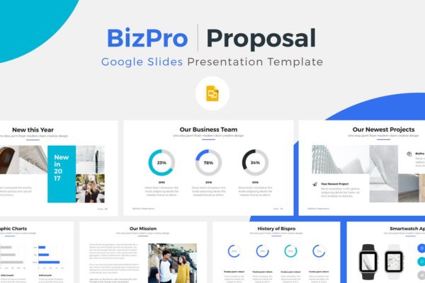 项目投标竞标Google演示文稿高端模板精选 BizPro. Google Slides Template +Gift