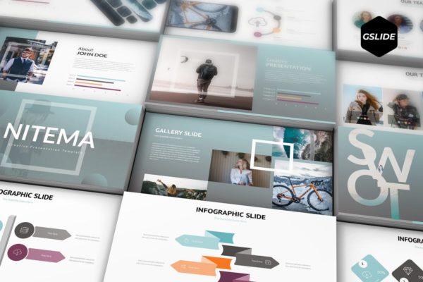 创意设计品牌/企业介绍Google Slides演示文稿高端模板精选 Nitema – Google Slide Template