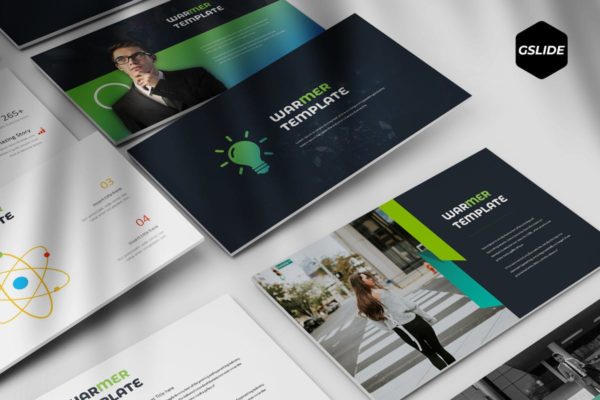 时尚高端多用途企业/个人Google Slides演示文稿高端模板精选 Warmer – Google Slides Template