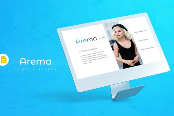 极简主义设计风格多用途Google Slides演示文稿高端模板精选 Arema – Google Slides Template