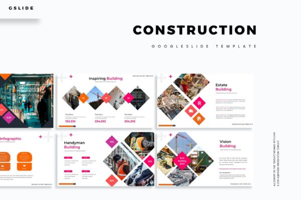 建筑设计/建筑策划Google演示文稿高端模板精选 Contruction – Google Slides Template