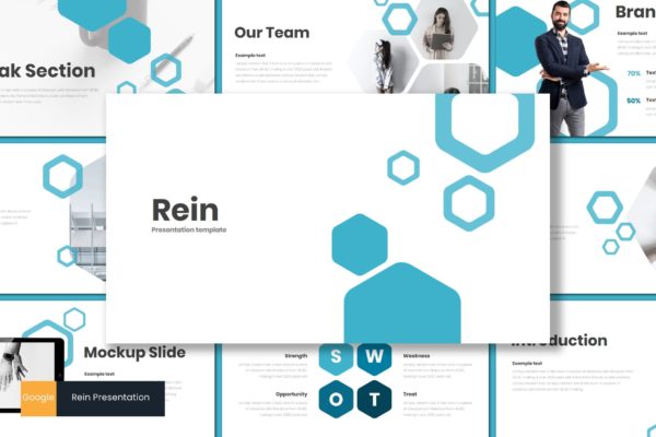 科技公司业务介绍Google演示文稿高端模板精选 Rein – Google Slides Template