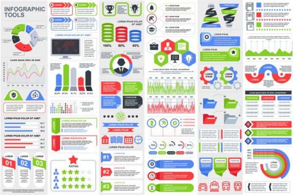 可视化数据演示信息图表演示模板设计 Presentation Infographic Elements Template