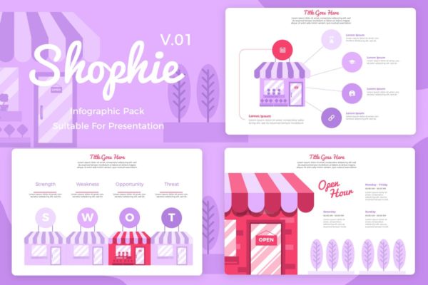 可视化数据演示信息图表设计模板 Shopie v1 – Infographic