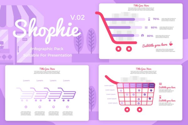可视化数据演示信息图表设计模板V2 Shopie v2 – Infographic