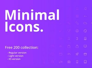 免费精致的极简主义图标系列套装精选[For Ai,200个]