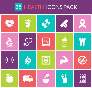 25个健康主题的系列图标合集精选[矢量]