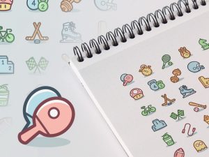 一套运动及游戏主题系列图标精选集合精选 (AI, EPS, PSD, SVG, PNG)