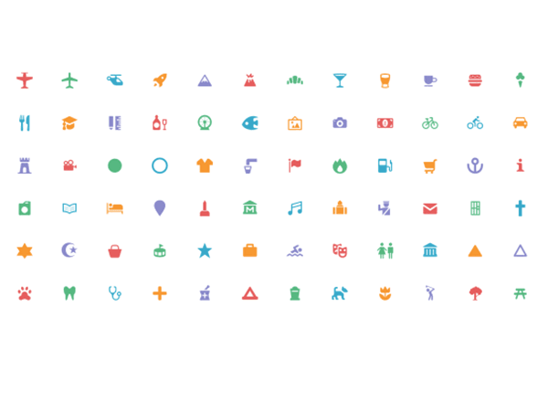 一套简单清爽的免费图标集合精选