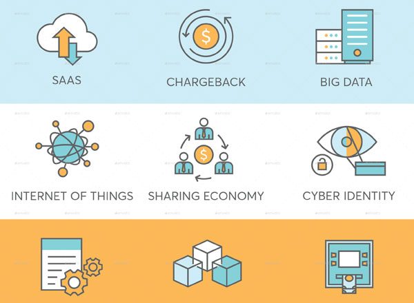 金融、支付和互联网主题系列图标精选集合精选 Finance Icons