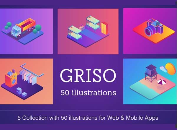 一套精美的立体城市图标系列套装精选[Ai]