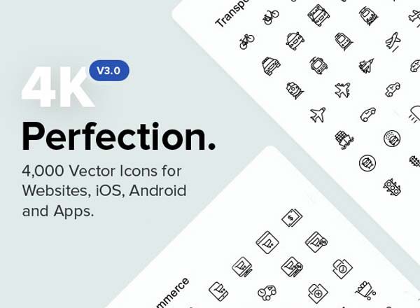 4000完美的APP图标系列套装精选[Ai,sketch]