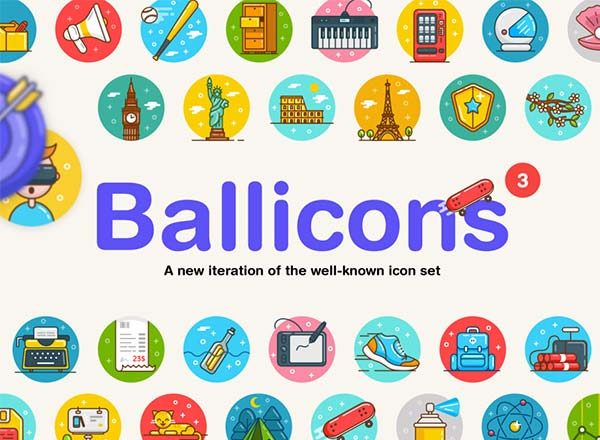 一套绘制精美的生活场景彩色卡通图标系列套装精选[Ai]