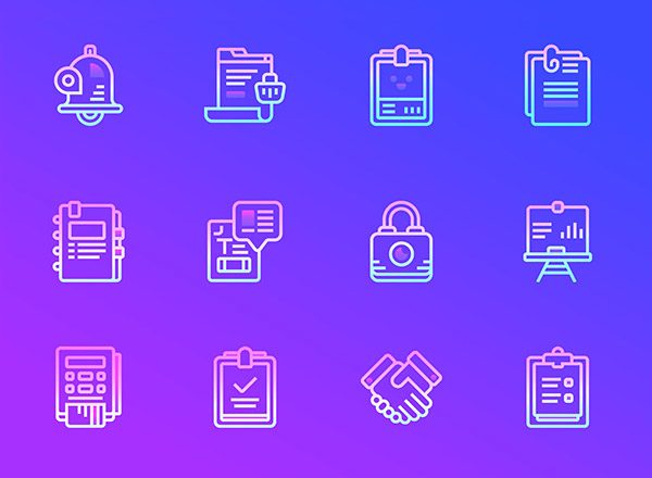 别具一格的电子商务概念图标系列套装精选 48 Nolan Business Icons [EPS,SVG,PNG]