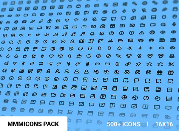 海量简约风网站&应用界面设计图标集合精选合 Mmmicons Icon Pack（529枚）