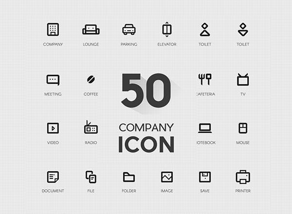 公司通用标识图标集合精选 Company Icon Set [AI]