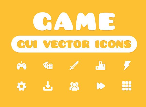 游戏主题界面矢量图标素材集合精选合 Game GUI Vector Icons