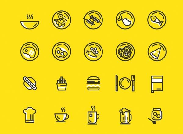 厨房常用工具具图标系列套装精选[Ai]