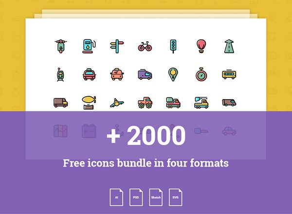 2000个各类专业图标大合集 [AI,PSD,Sketch,SVG]