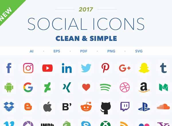 2017最新实用的社交高清实用图标精选[eps,ai]