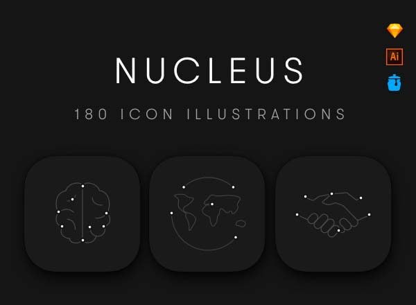 蚂蚁素材下午茶：前卫高逼格的细线图标源文件一套[Ai,Sketch]