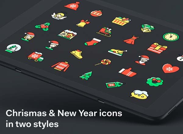 第一素材下午茶：年度绘制最精细的创意圣诞高清实用图标精选[Ai,Sketch]